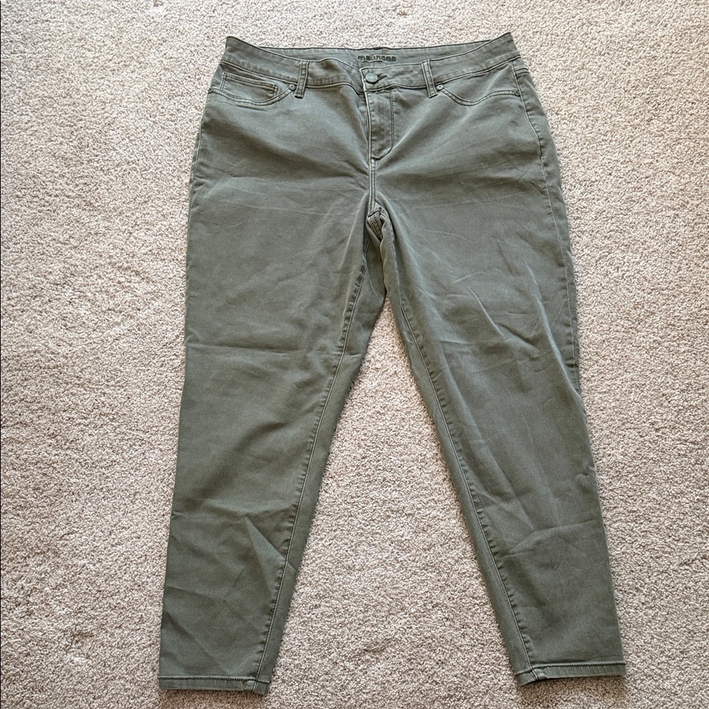 Maurices Olive Green Women Jeggings